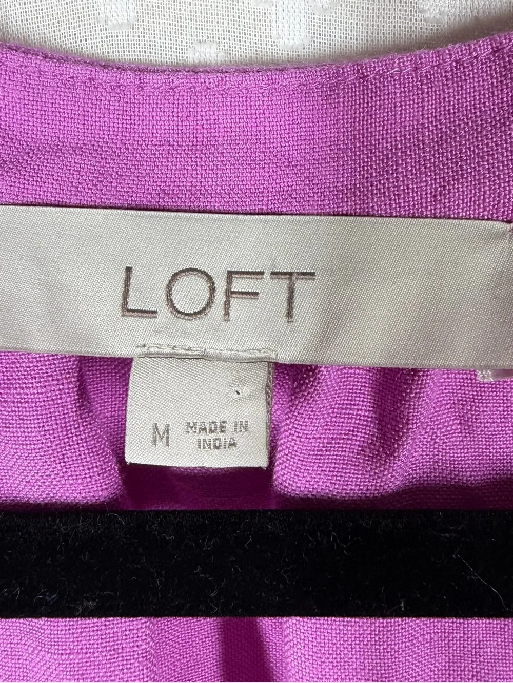 Loft‎ Pink Linen Blend Long Puff Sleeve Dress